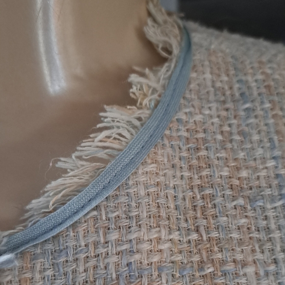 Vintage Neiman Marcus Exclusive Tweed Skirt Suit Set Size 8 Fringe - Picture 7 of 10